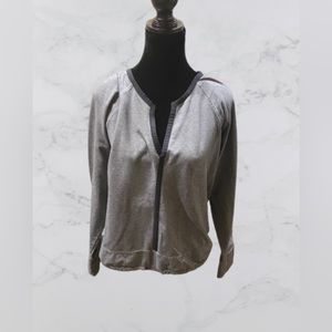 Athleta- Women's Draw String Waist Pullover (Size XL) Gray & Black Top!